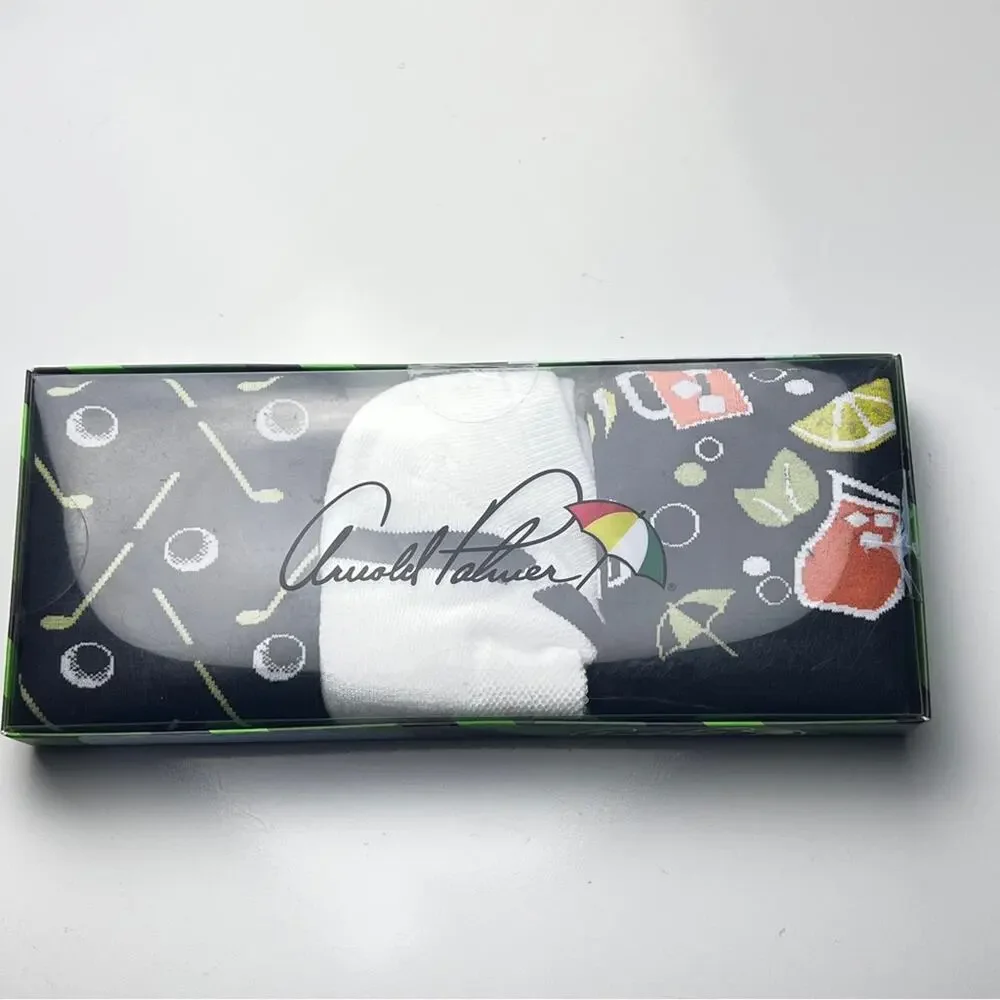Arnold Palmer Men's Three Pack Variety Golf Theme Graphic Sock Set  New In Box
